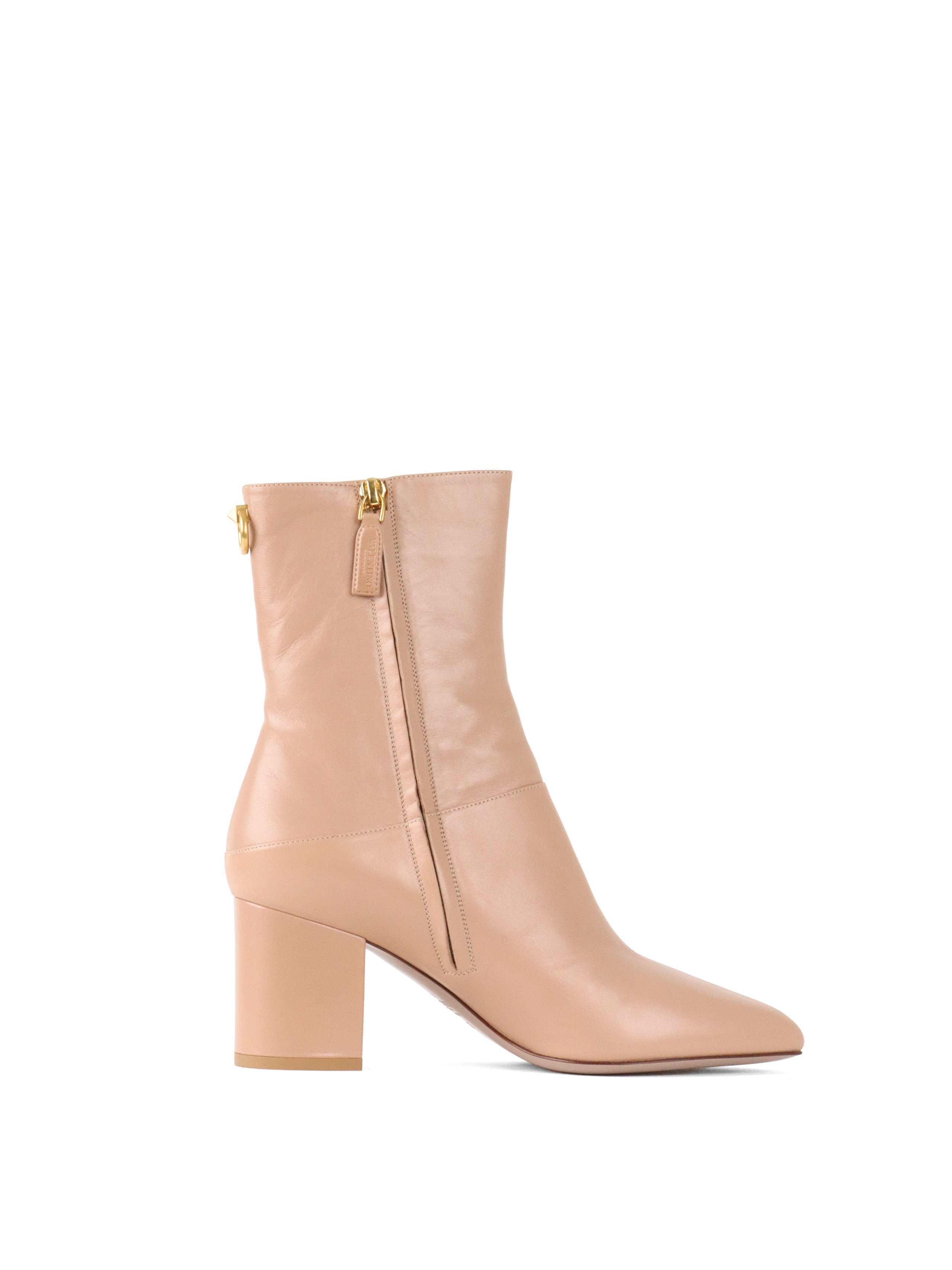 Valentino Nude Leather Boots.