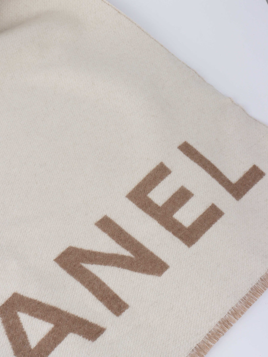 Chanel Cashmere CC Fringe Stole.