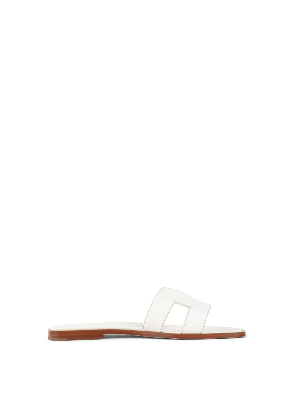 Hermes Oran Sandals White Size 37
