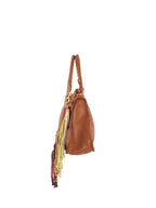Chloe Marcie Medium Fringed Leather Tote Tan