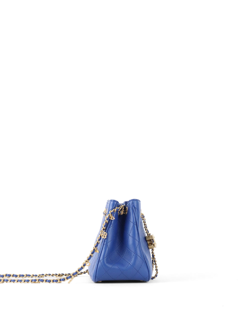 Chanel Blue Egyptian Amulet Drawstring Bucket Bag