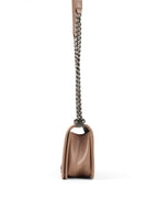 Chanel Dark Beige Chevron Old Medium Caviar Boy Bag