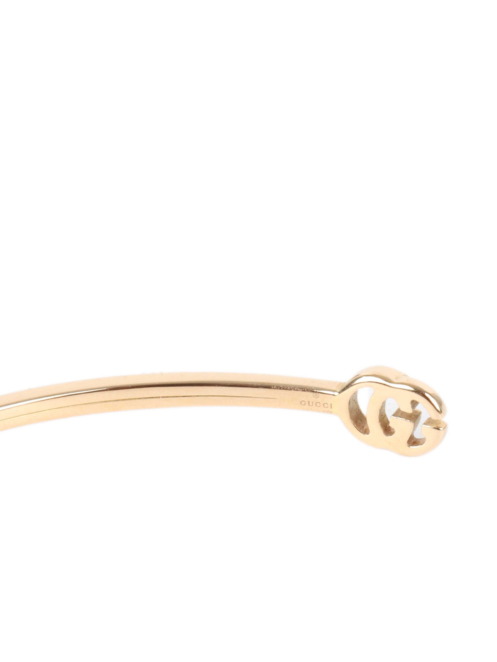 Gucci GG Running 18K Yellow Gold Cuff Bracelet.