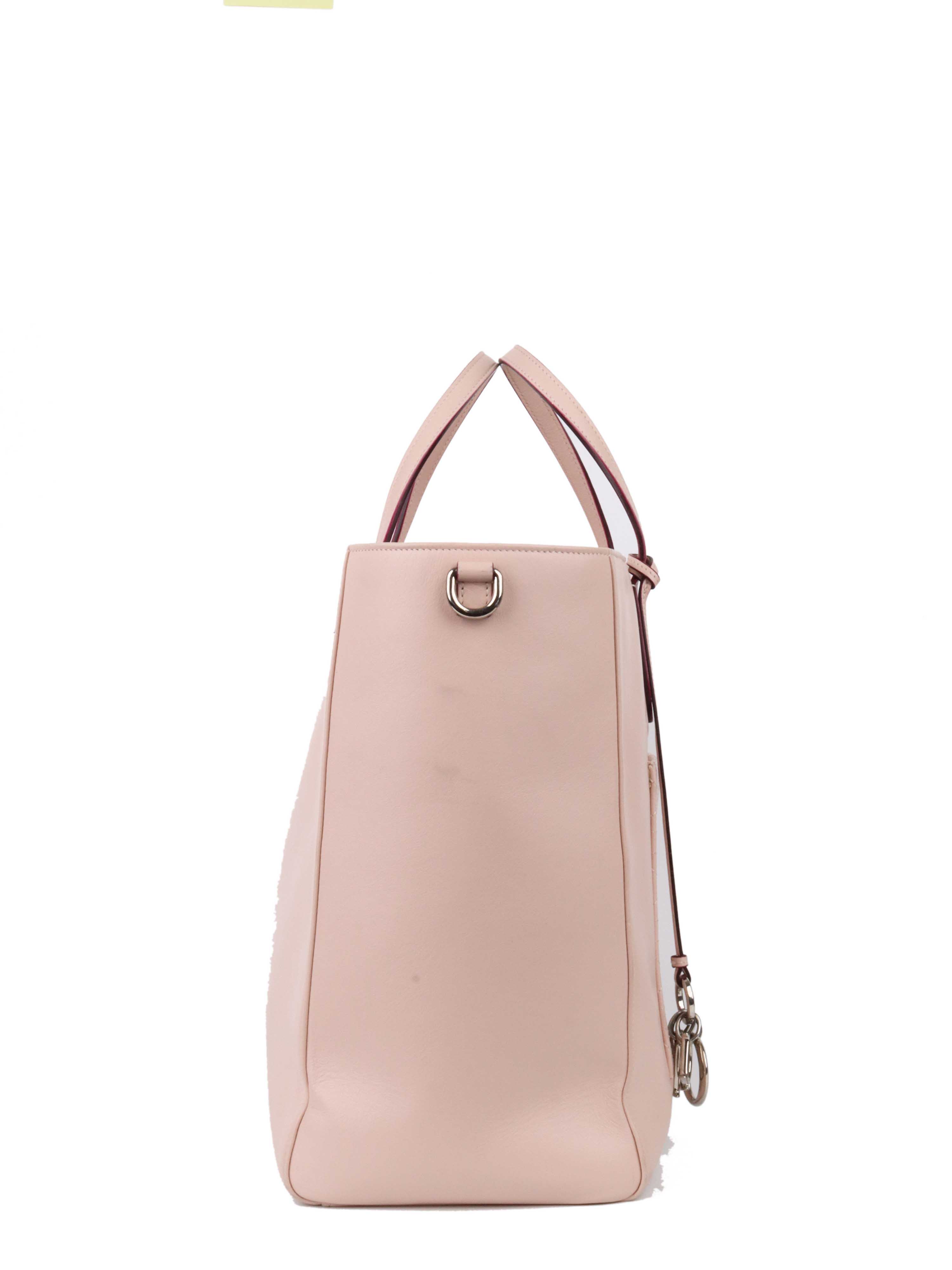 Dior Pink Leather Diaper Tote.