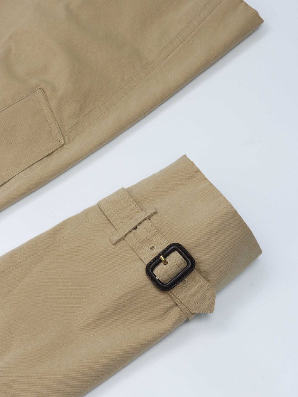 Burberry Long Trench Coat in Tan.