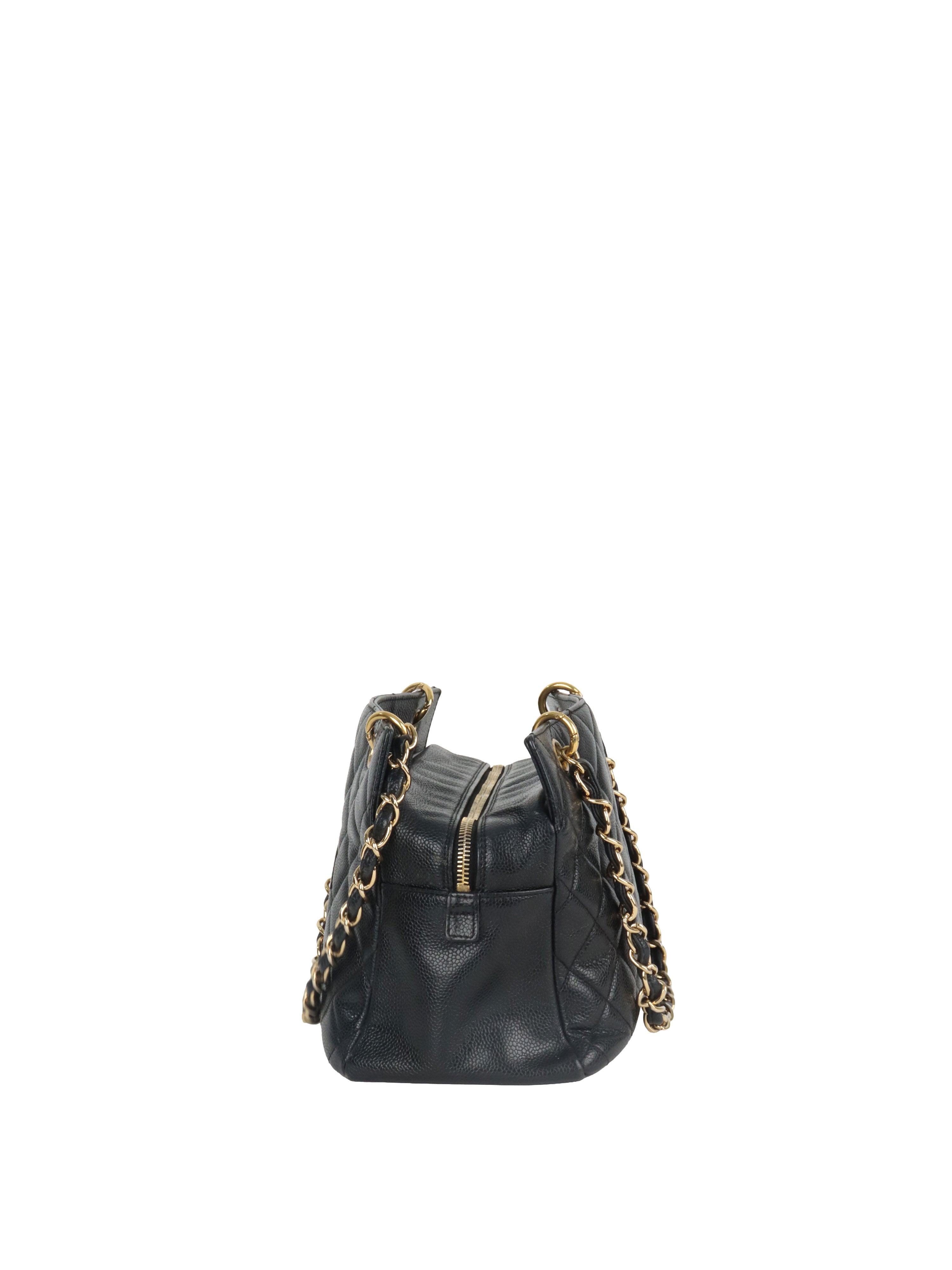 Chanel Vintage Black Petite Caviar Timeless Tote.
