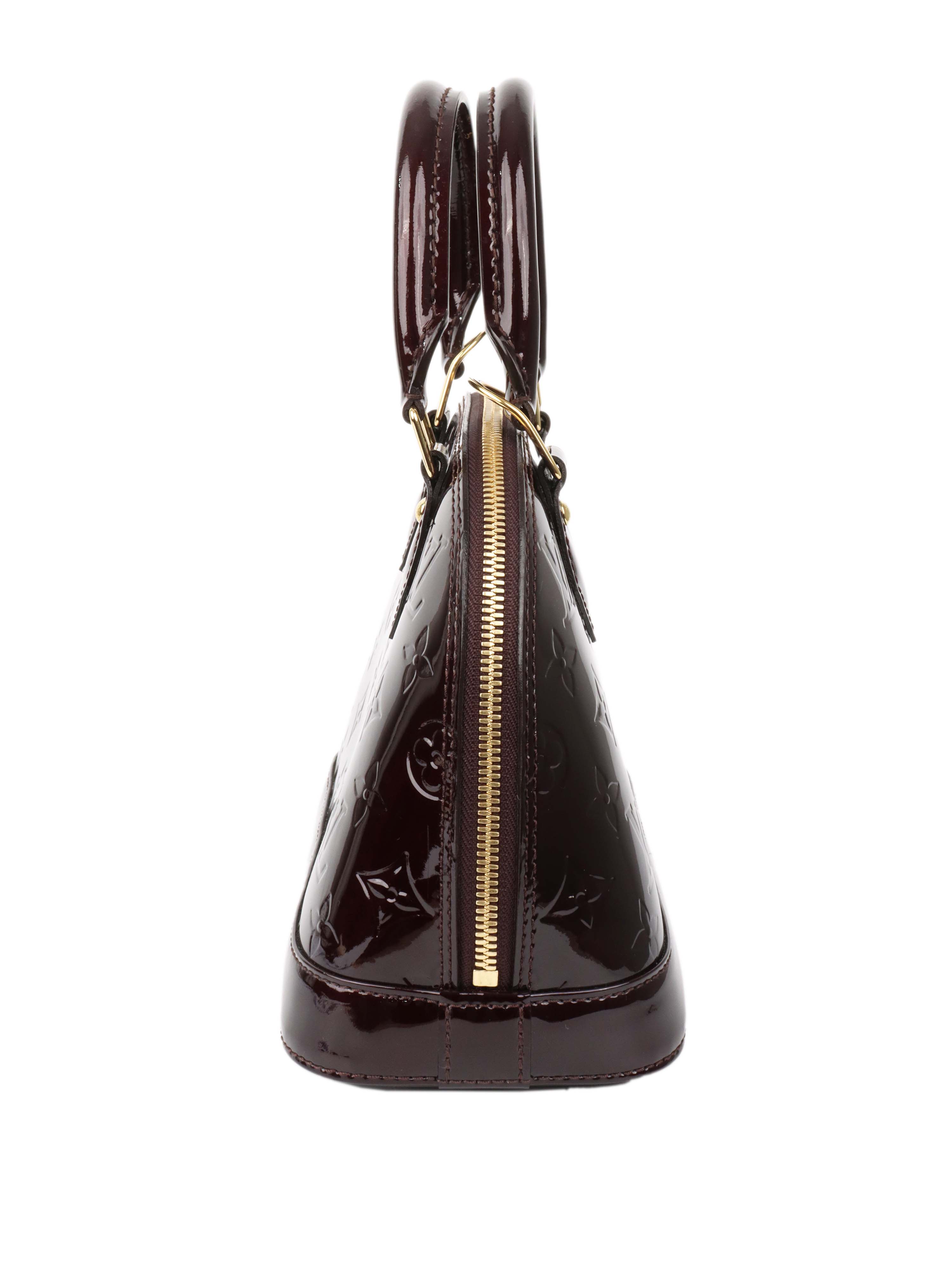 Louis Vuitton Dark Cherry Vernis Patent Alma BB.