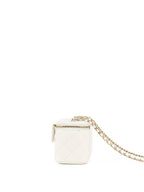 Chanel White Caviar Vanity Case