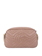 Gucci Small Beige Marmont Shoulder Bag.