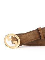 Gucci Blondie Tan Suede Belt Size 75