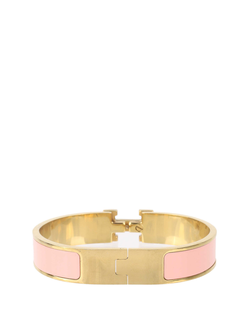 Hermes Rose Pink Clic H PM Bracelet.