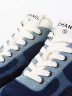 Chanel Blue Denim & White Sneakers.