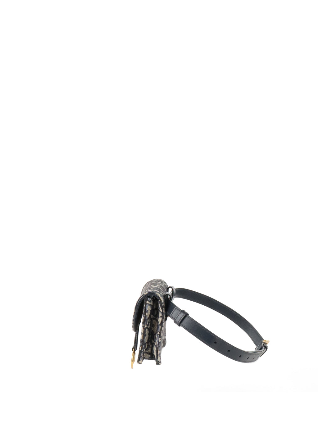 Dior Navy Oblique Saddle Belt Bag