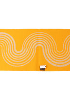 Hermes Yellow & Beige Cashmere Scarf.