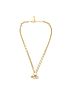 Dior CD Gold chain with Crystal Charm Choker