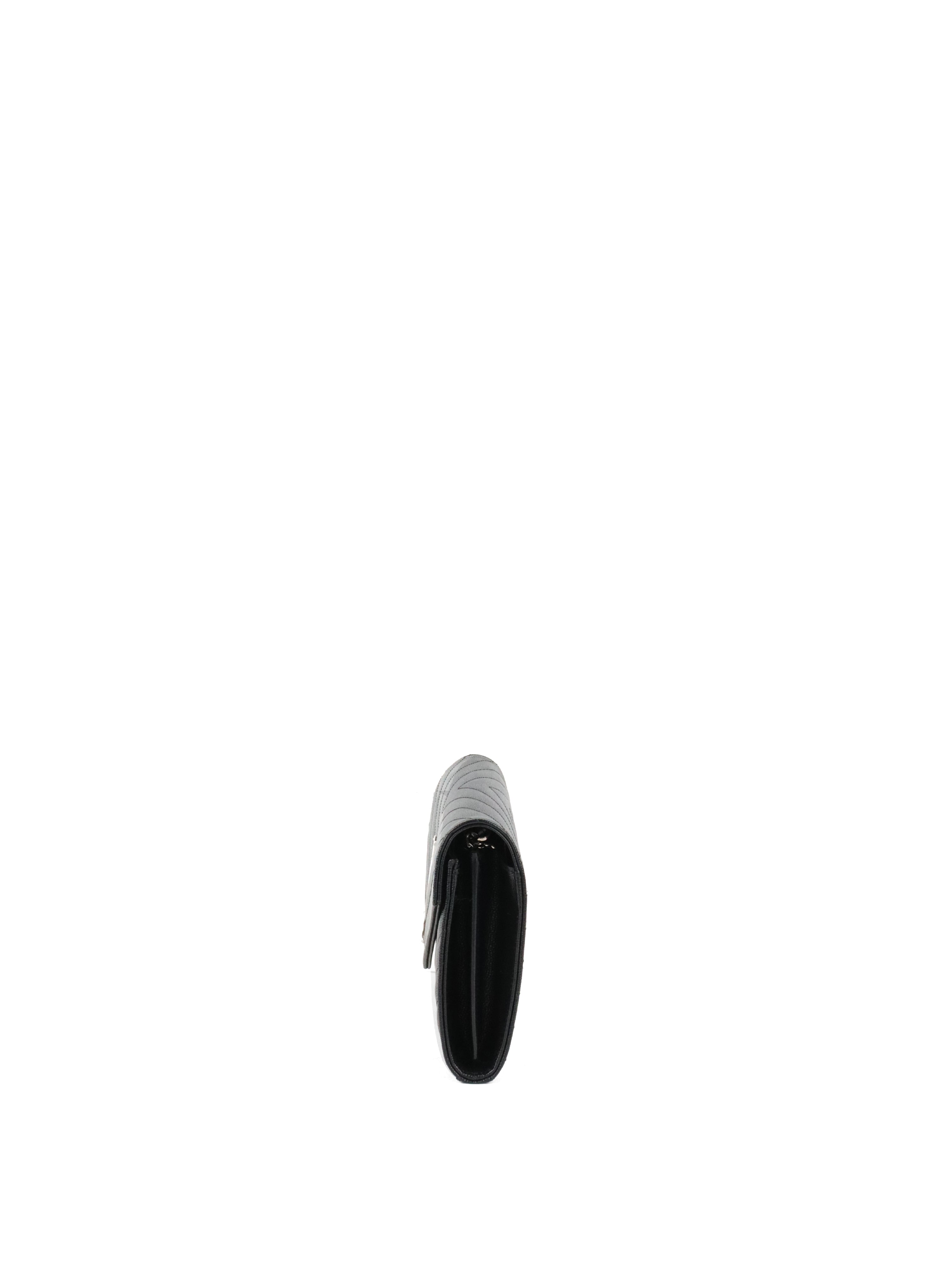 Saint Laurent Black Cassandre Envelope Chain Wallet