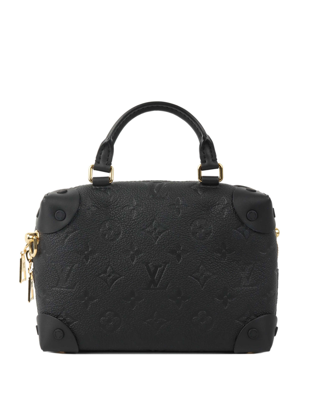 Louis Vuitton Black Monogram Empreinte Petite Malle Souple Bag.