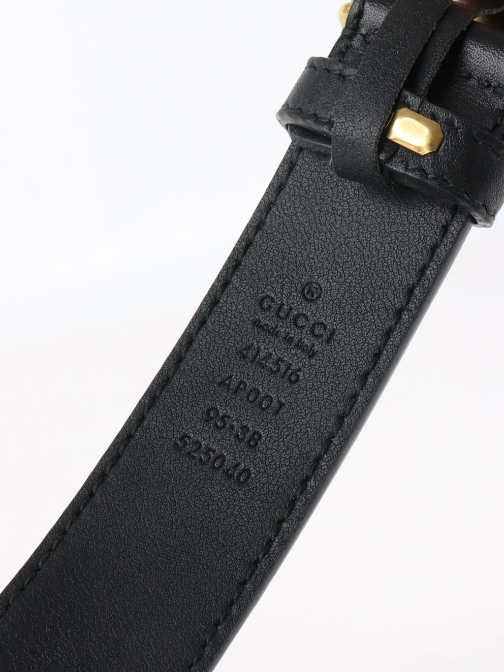 Gucci Black GG Marmont Belt GHW