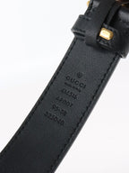 Gucci Black GG Marmont Belt GHW