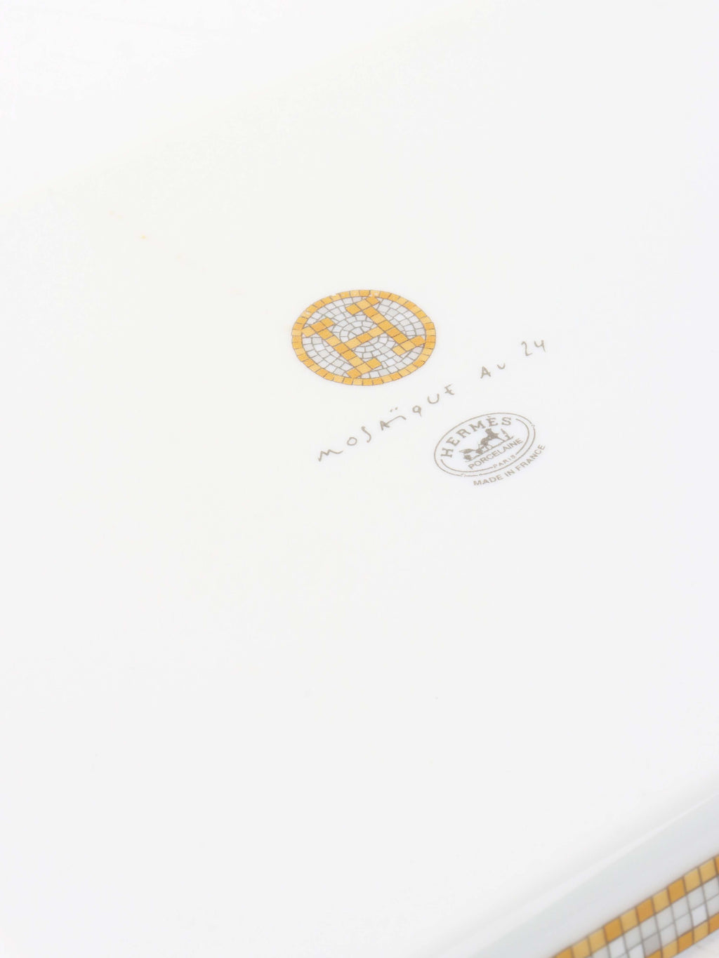 Hermes Mosaique au24 Gold Mosaic Rectangle Tray.