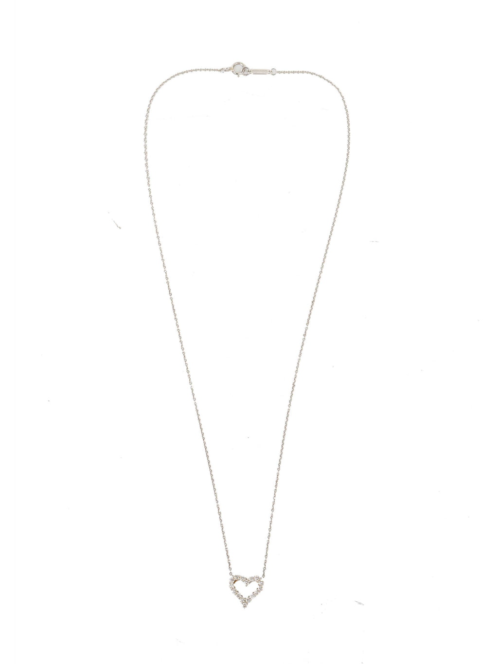 Tiffany & Co Open Heart Pendant with Diamonds.