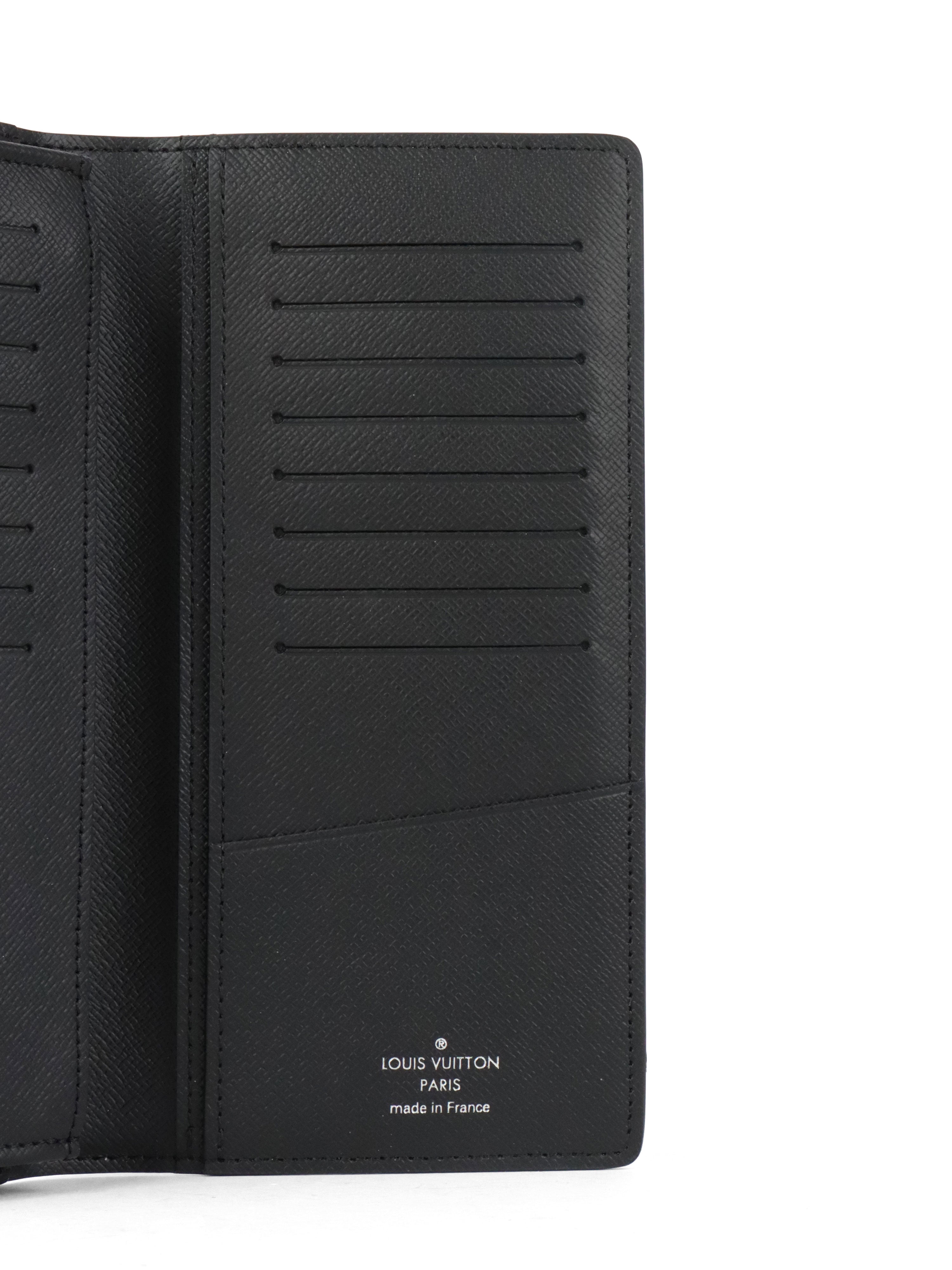 Louis Vuitton Black Monogram Eclipse Brazza Wallet