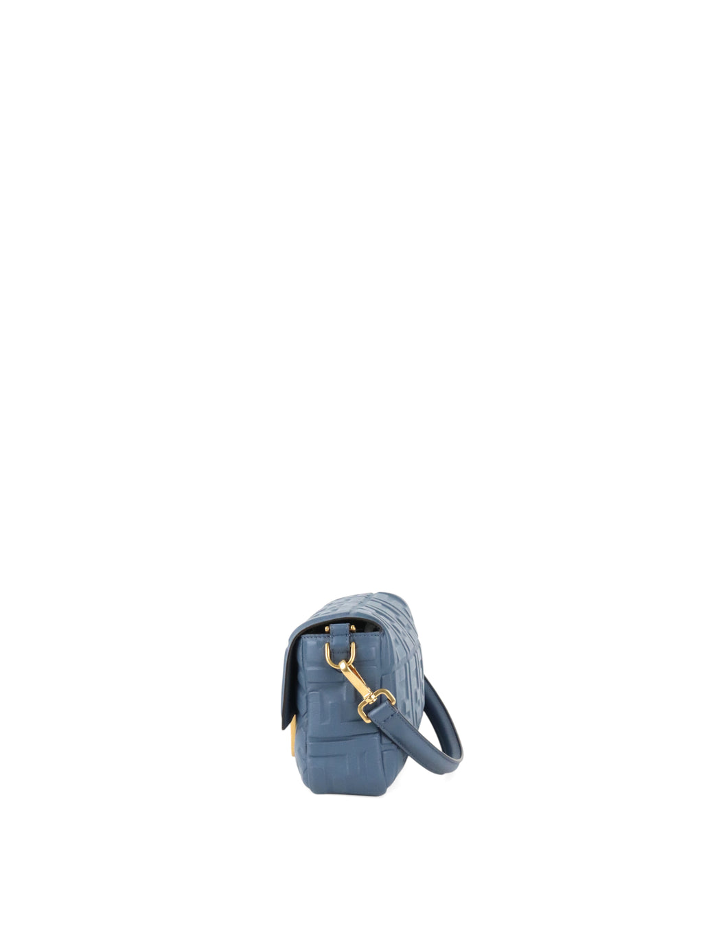 Fendi Navy Medium Baguette Lambskin Bag