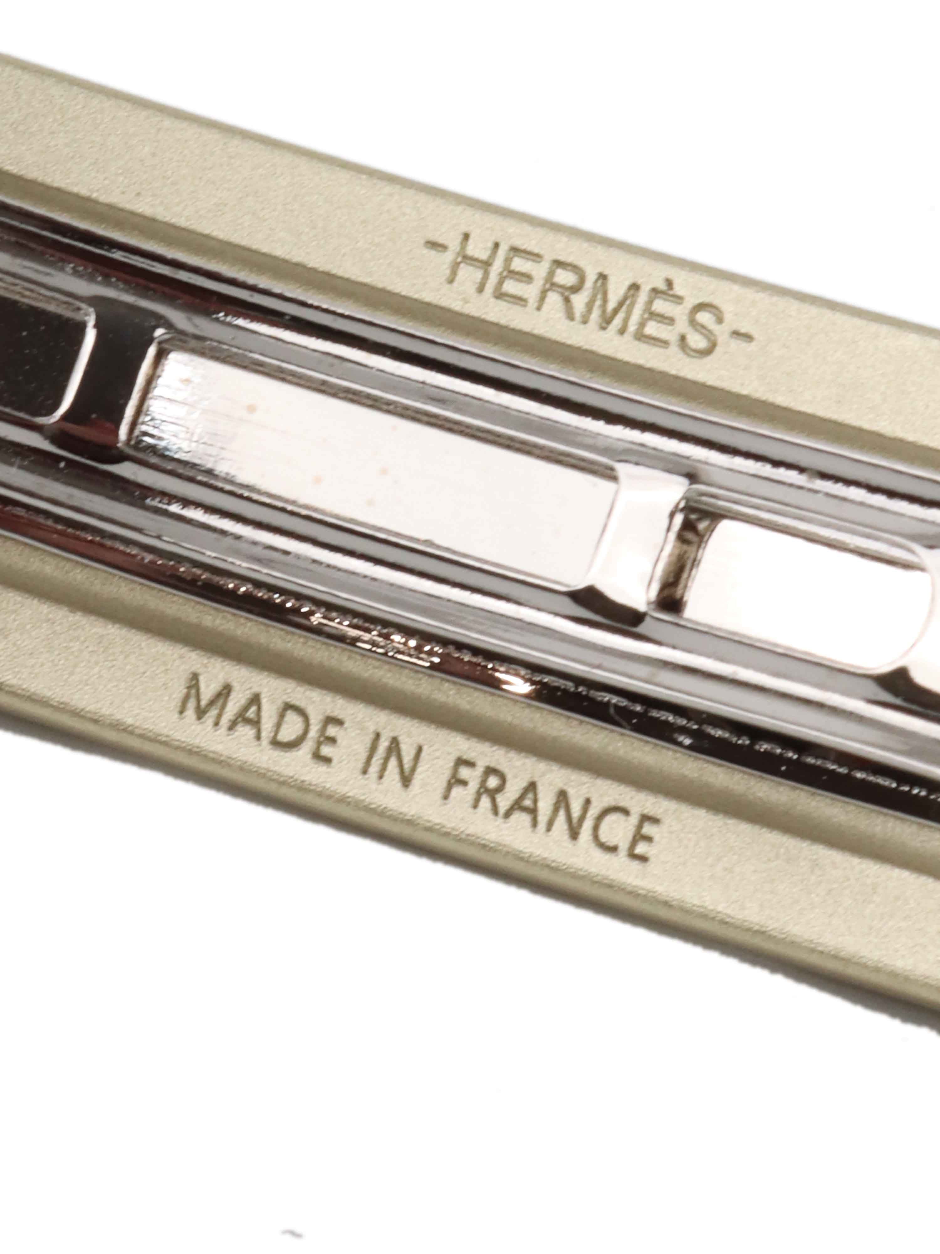 Hermes Caprice PM Hair Clip Light Gold Doré.