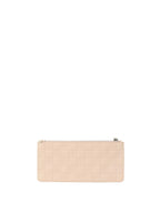 Chanel Beige Lucky Embossed Symbols Pochette with Wristlet Chain.