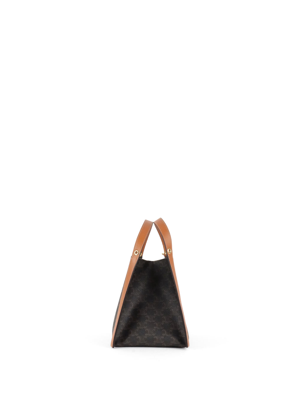 Celine Small Miel Triomphe Canvas Cube Bag