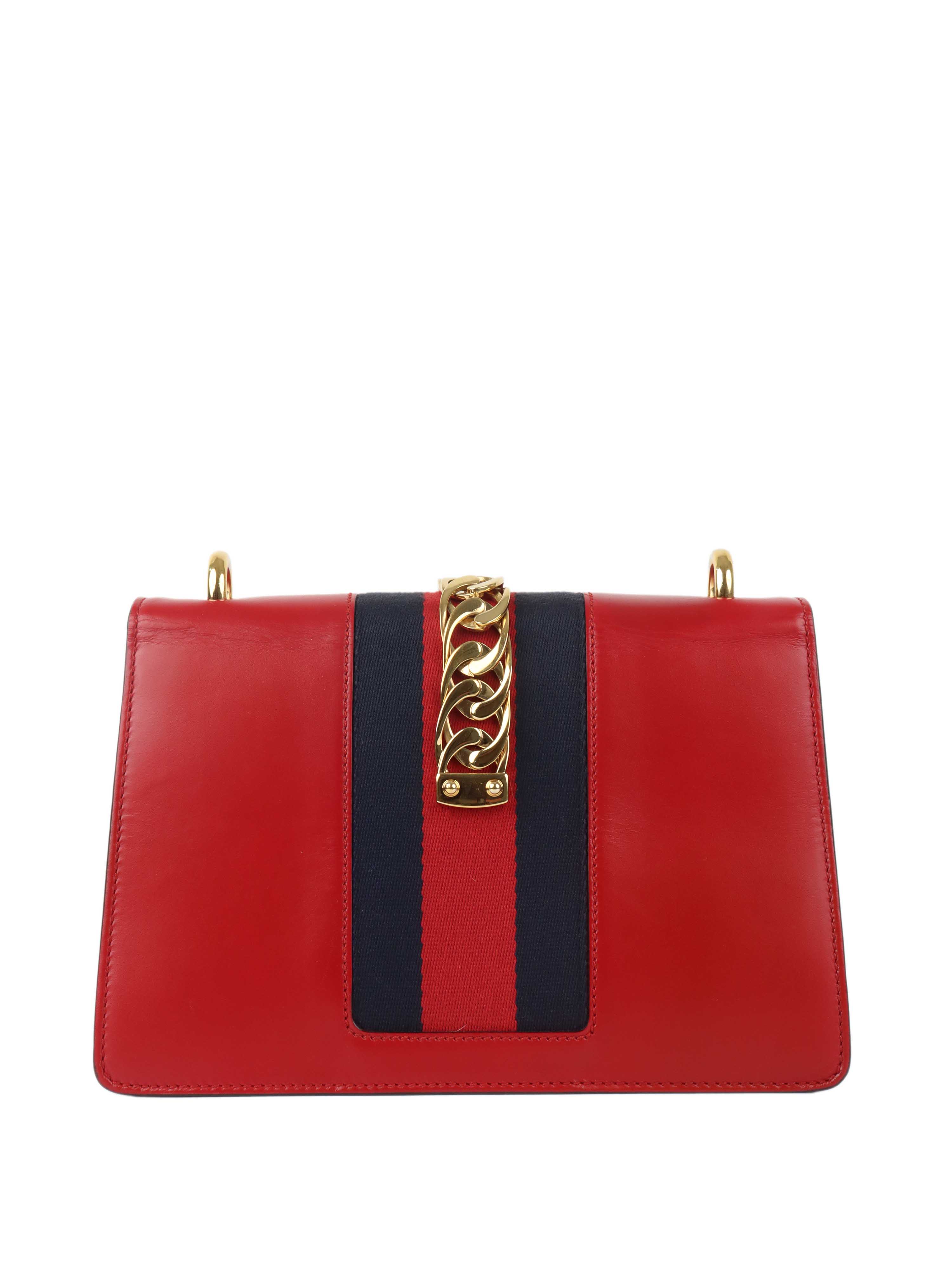 Gucci Red Medium Sylvie Bag.