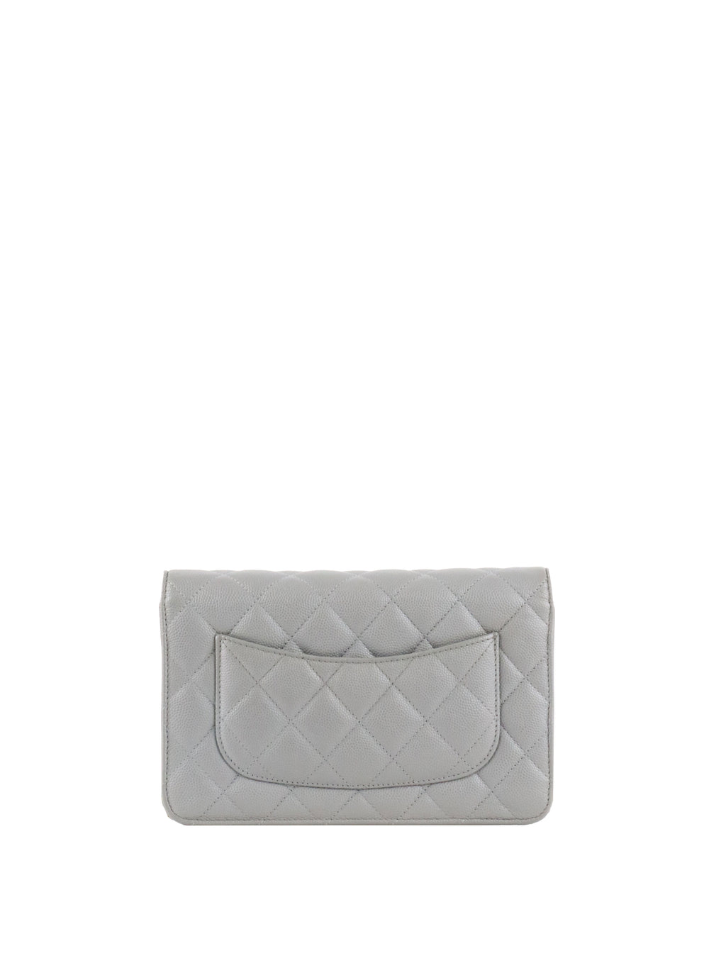 Chanel Grey Caviar Wallet on Chain LGHW