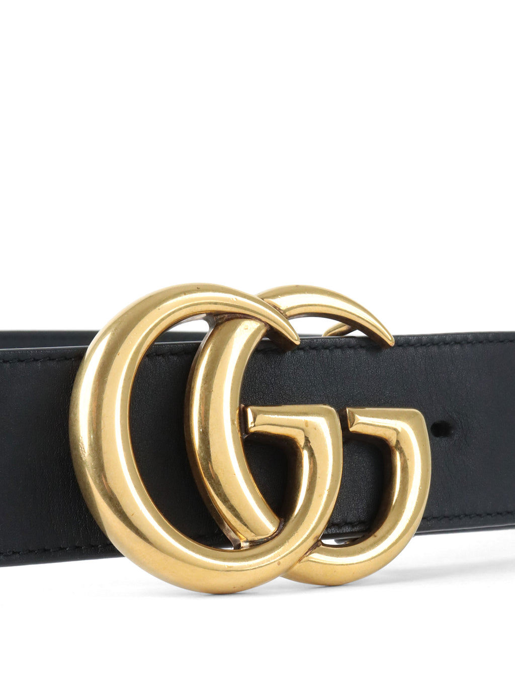 Gucci Black GG Marmont Wide Belt Size 90
