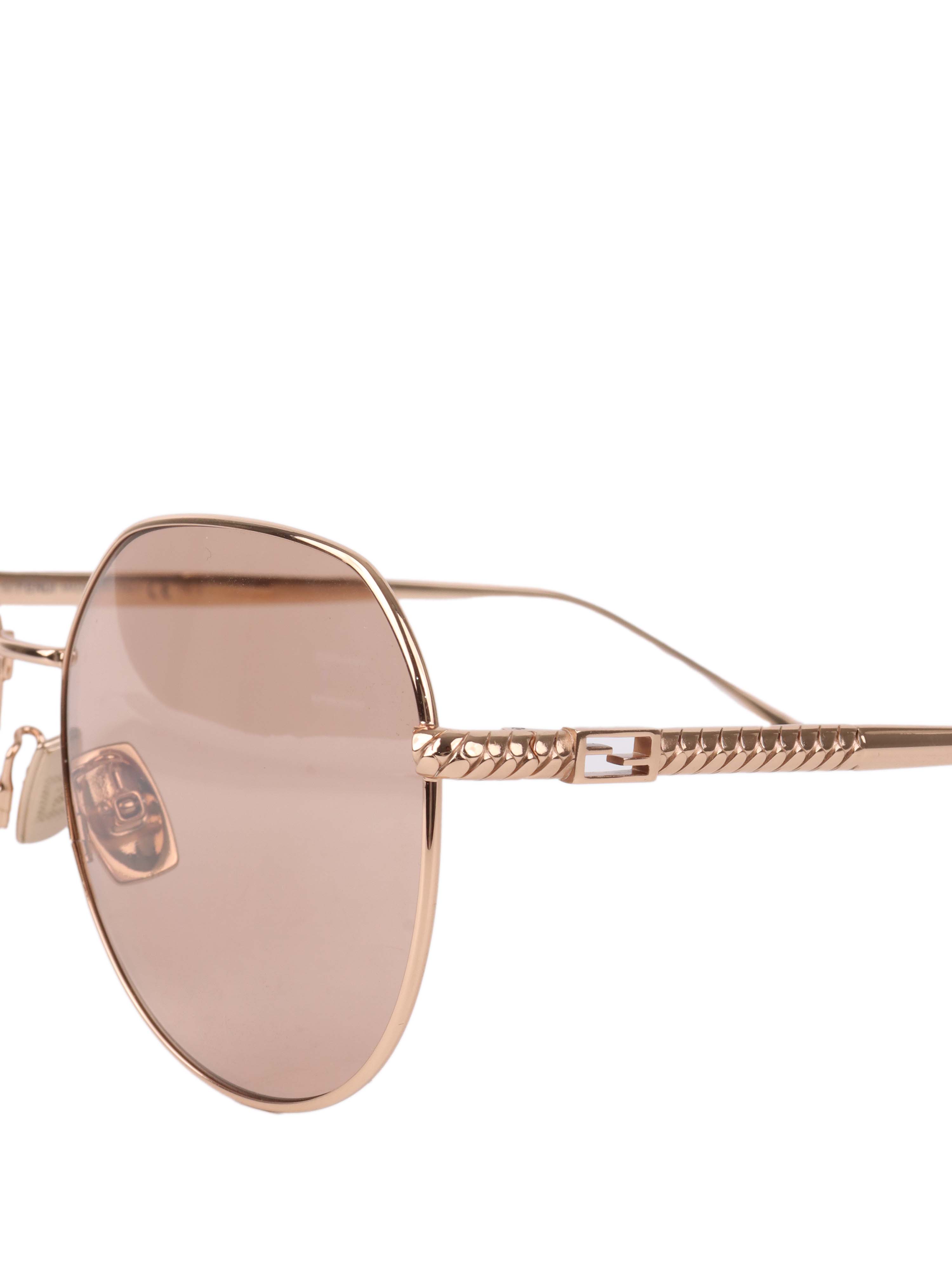 Fendi Rose Gold Frame Sunglasses.