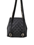 Chanel Black Caviar Duma Backpack.