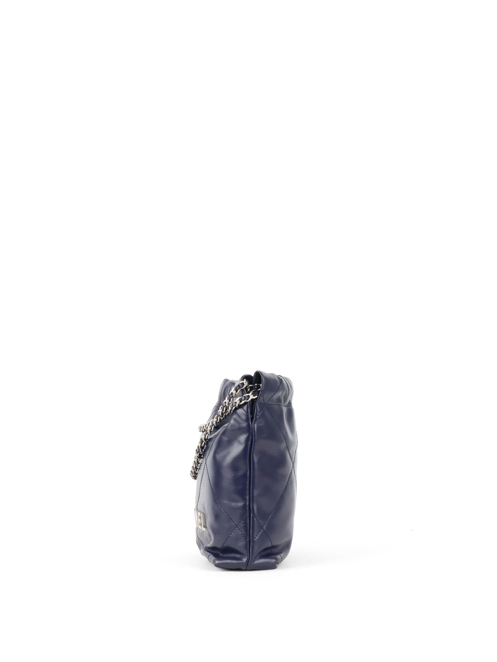 Chanel Mini 22 Navy Shiny Calfskin Quilted Bag