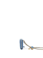 Chanel Mini Denim Cardholder with Pearl Crush
