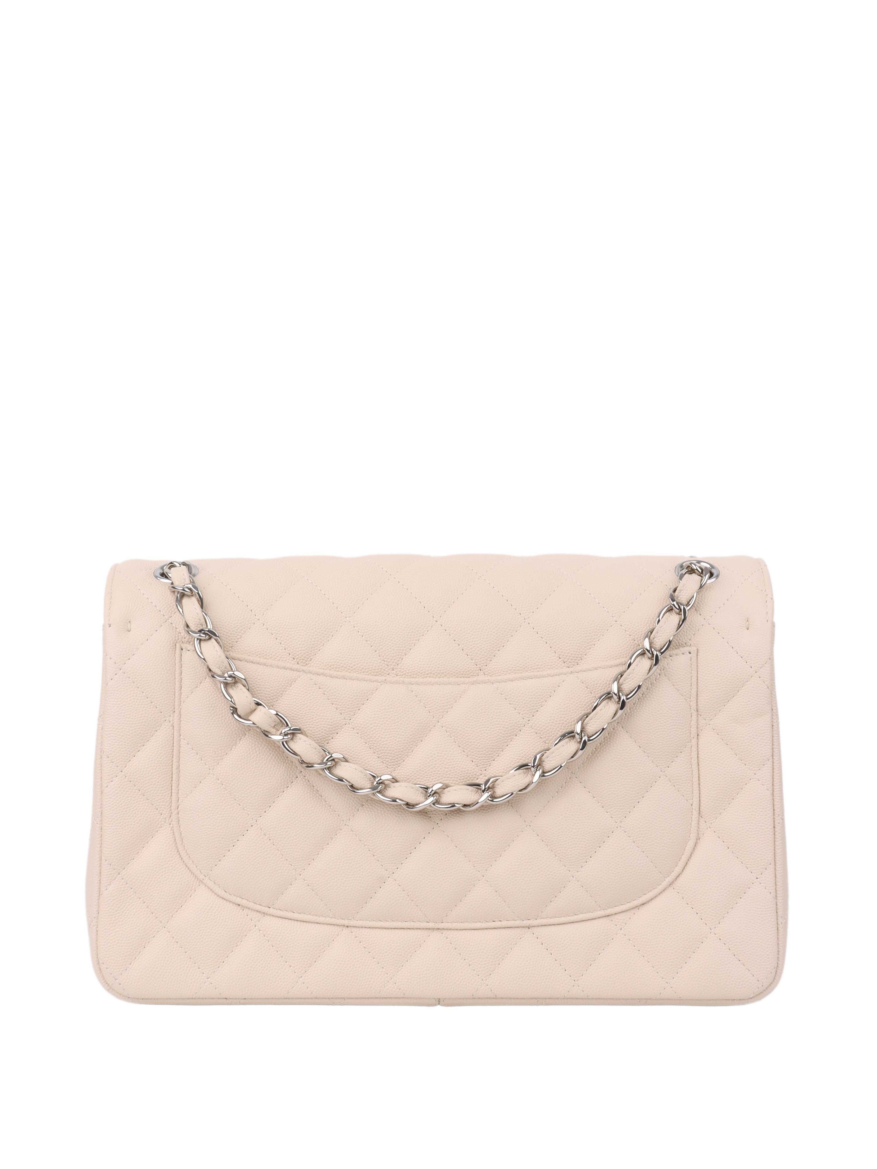 Chanel Jumbo Ivory Caviar Classic Flap.