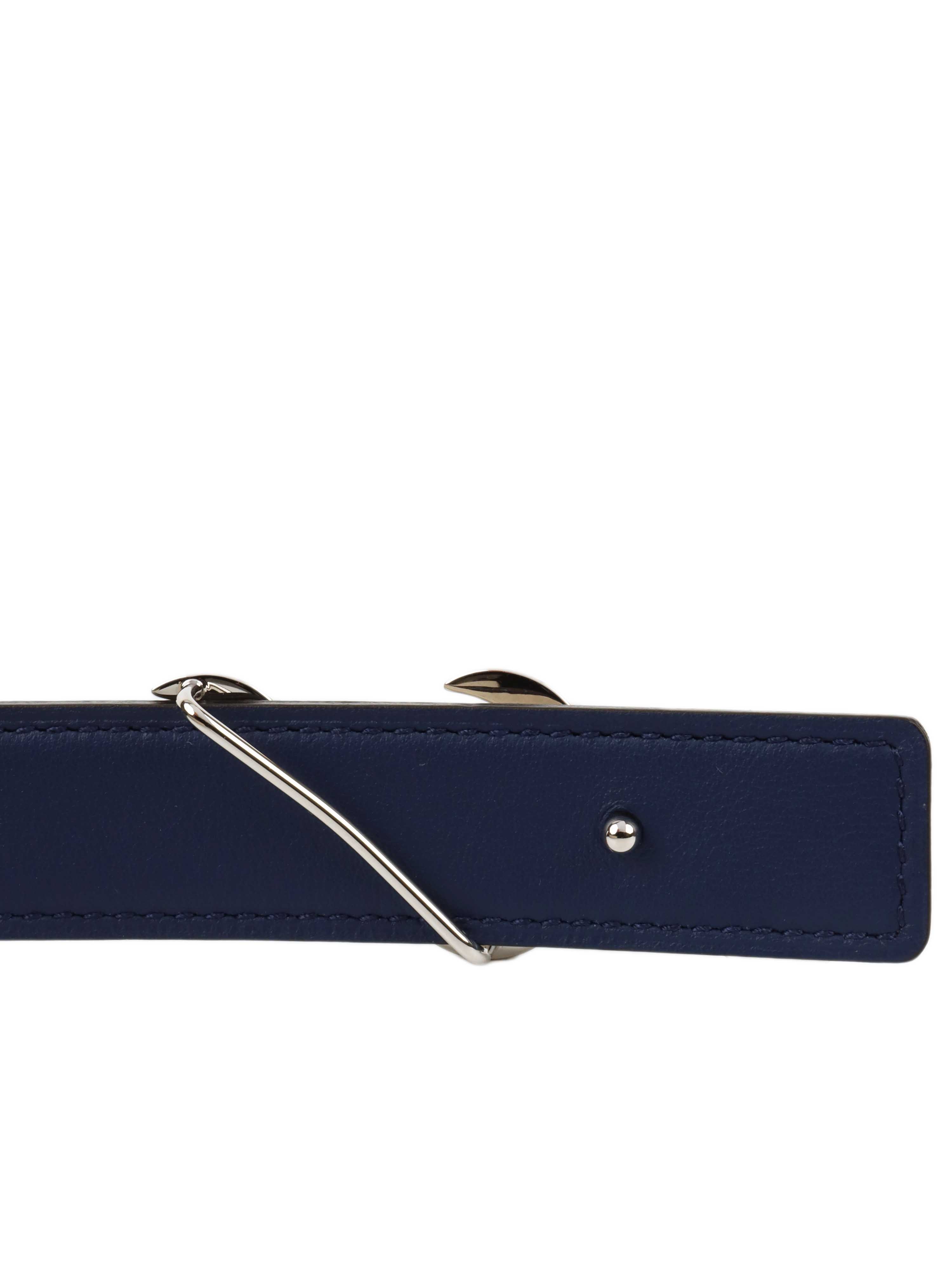 Hermes Bleu Navy/Craie Belt & HDN Buckle.