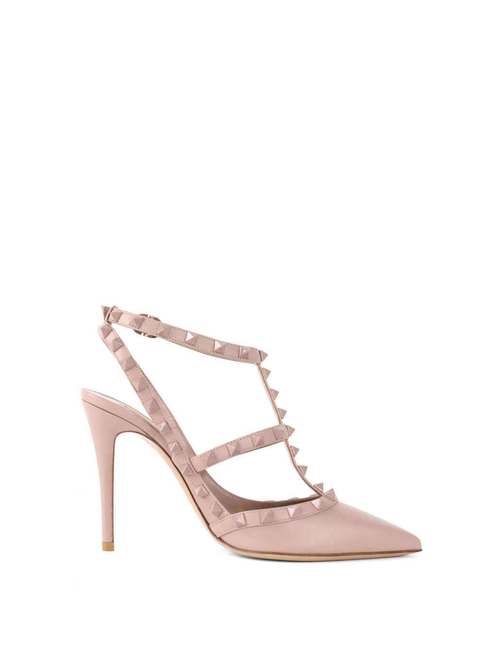 Valentino Poudre Rockstud Ankle Strap Pump 100 Mm