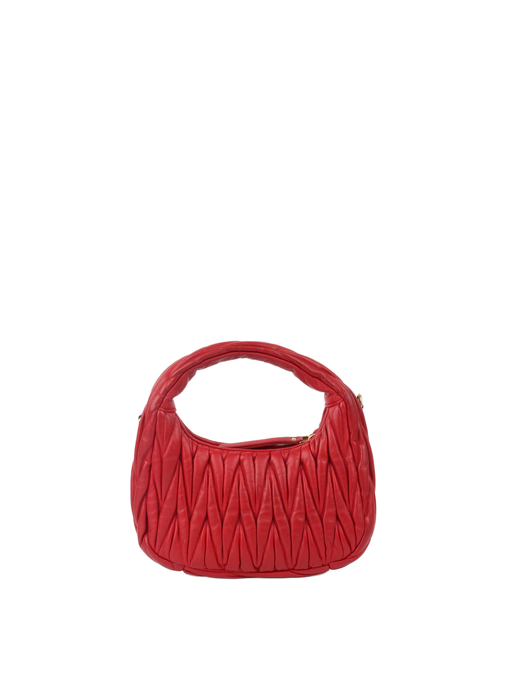 Miu Miu Small Red Wander Matelassé Bag.