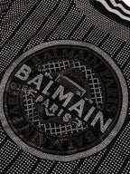 Balmain 1946 Strass Striped Bomber Jacket.