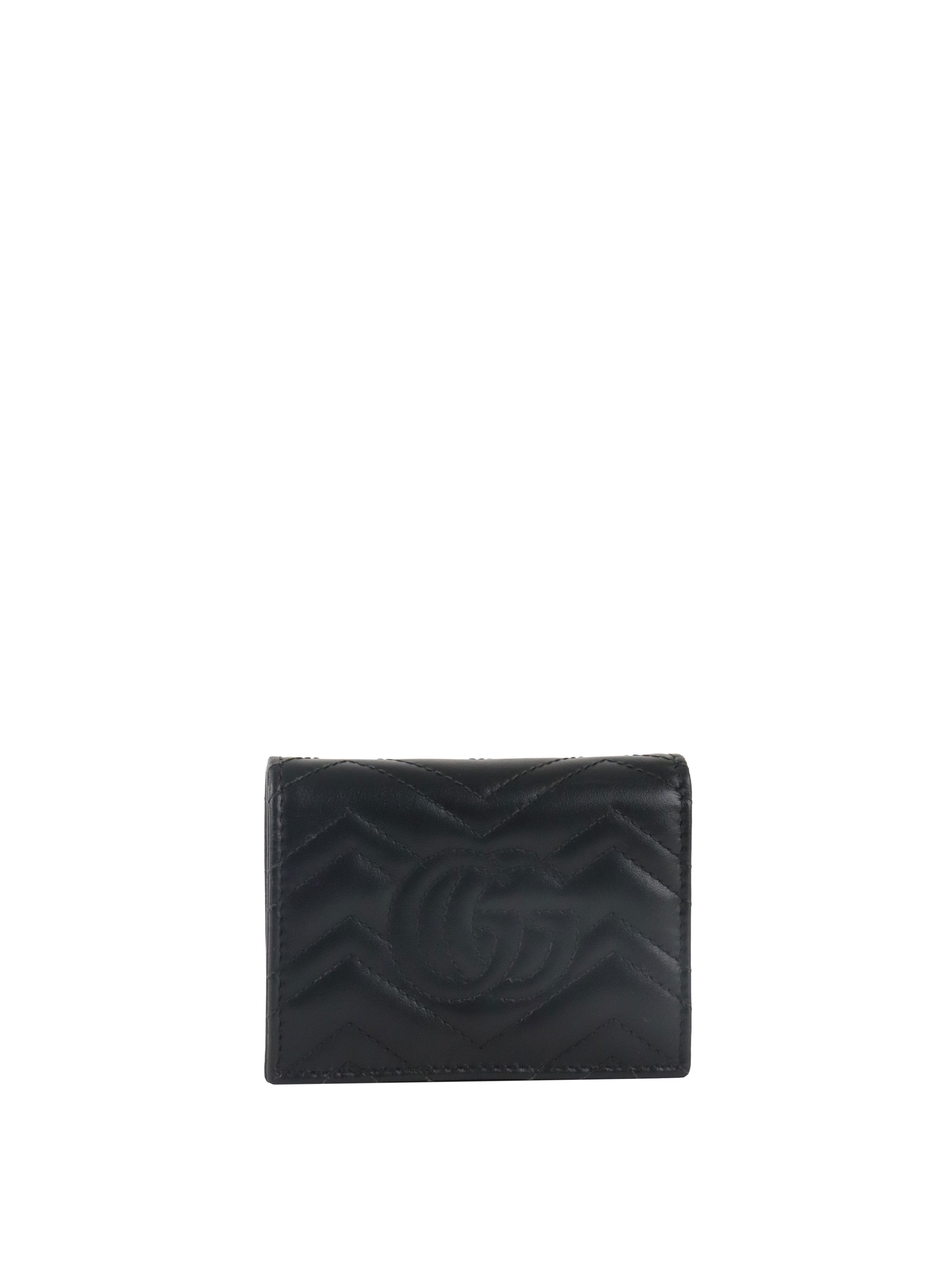 Gucci Black GG Marmont Card Case Wallet