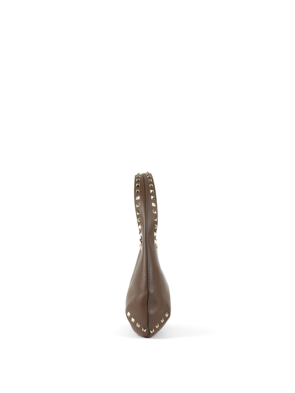 Valentino Brown Rockstud Hobo Bag
