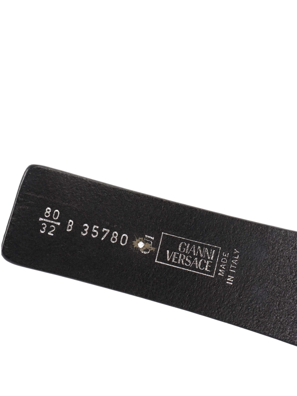 Versace Black Leather Belt.