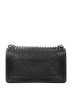 Chanel Black Medium Lambskin Boy Bag.