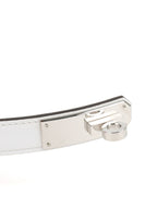 Hermes Kelly 18 Belt White SHW