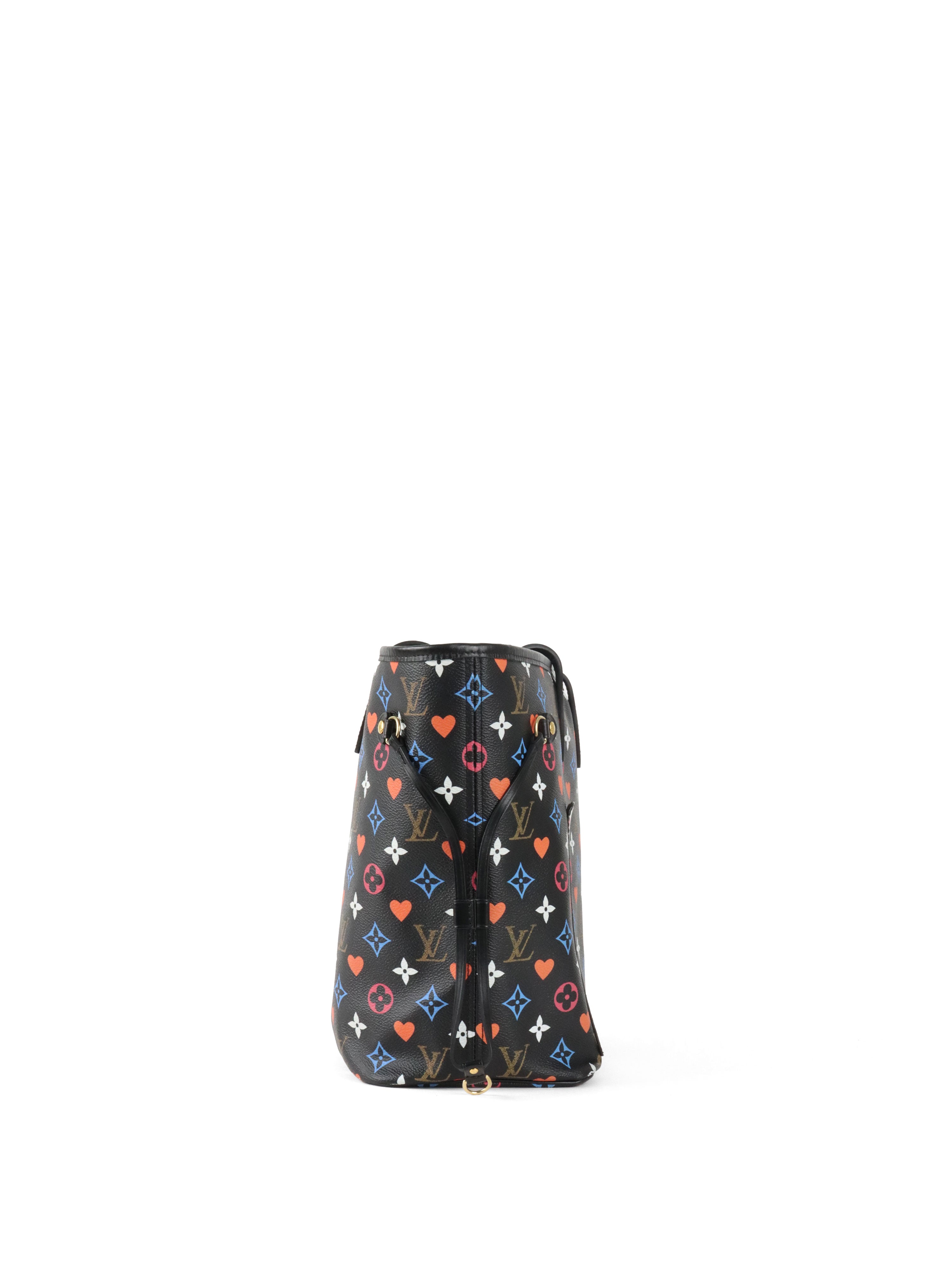 Louis Vuitton Black Multicolour Game On Neverfull MM Tote Bag