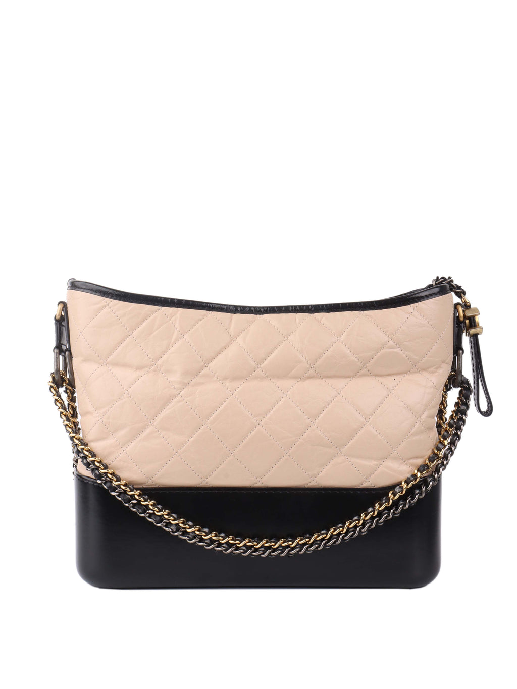 Chanel Large Gabrielle Black and Beige Shoulder Bag.