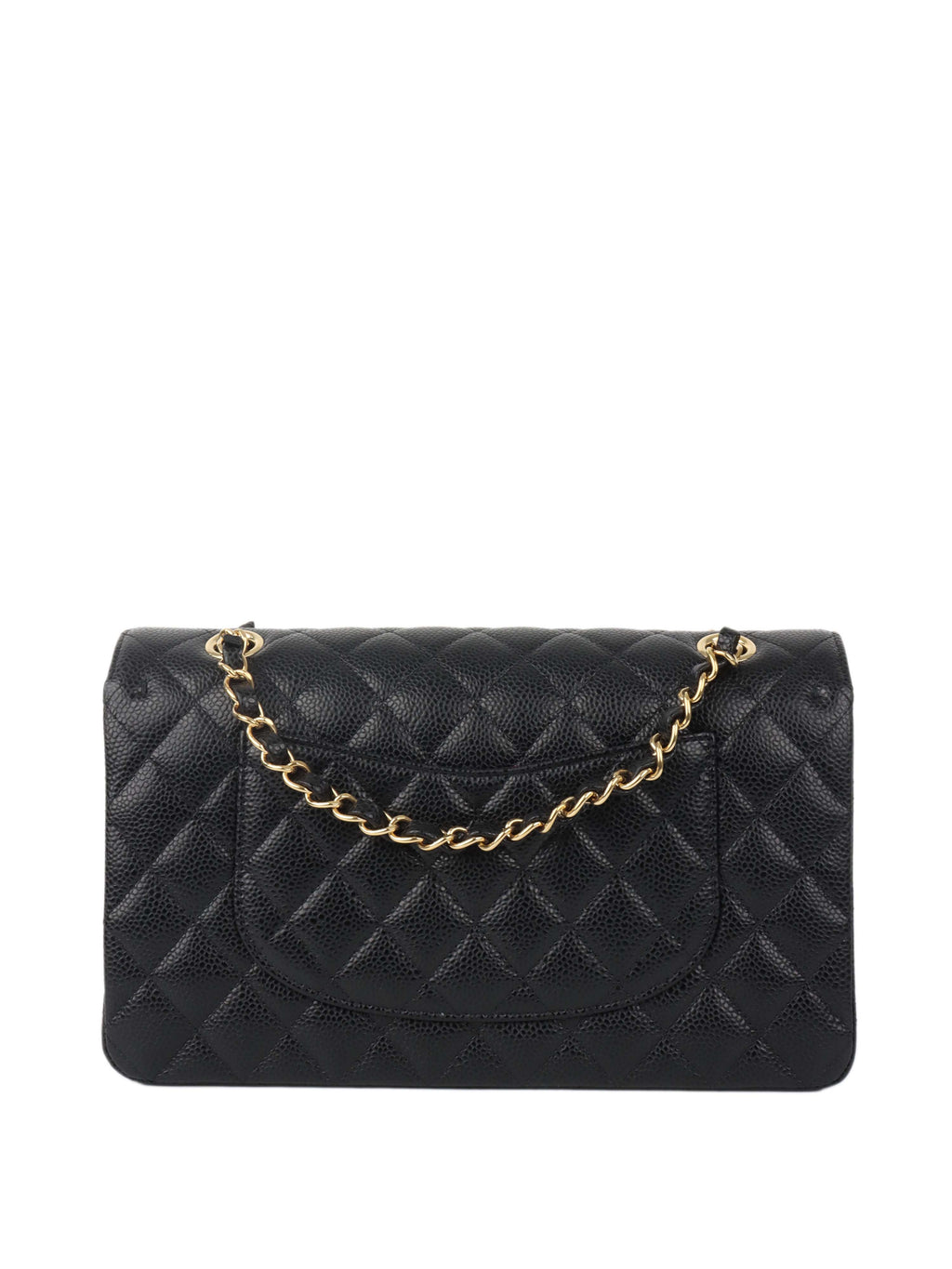 Chanel Black Medium Caviar Classic Flap GHW.